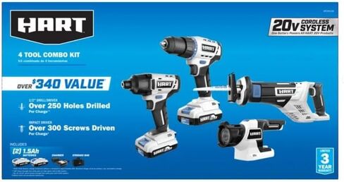 20V Cordless 4 Tool Combo Kit in Kuwait