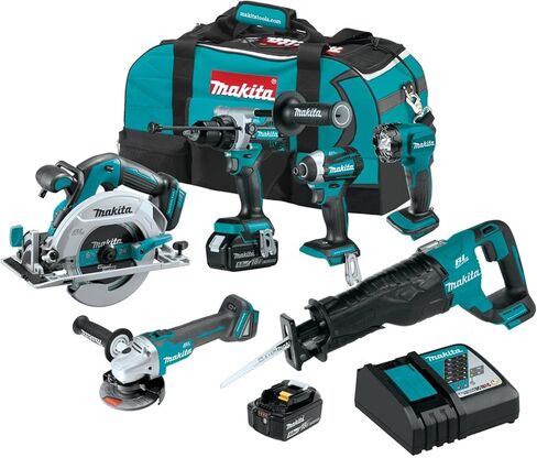 Makita XT616T 18V LXT® Lithium-Ion Brushless Cordless 6-Pc. Combo Kit (5.0Ah) in Kuwait