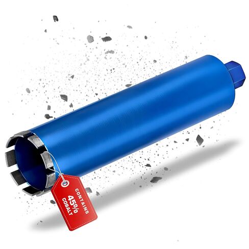 4 Inch Wet Diamond Core Drill Bit for Concrete, 15" Drilling Depth, 45% Cobalt HRC 70 Concrete Drill Bit, 1-1/4-7" Thread, Laser-Welded Core Drill Bits for Masonry, Brick, Mortor,Block in Saudi Arabia