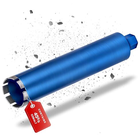 4 Inch Wet Diamond Core Drill Bit for Concrete, 15" Drilling Depth, 45% Cobalt HRC 70 Concrete Drill Bit, 1-1/4-7" Thread, Laser-Welded Core Drill Bits for Masonry, Brick, Mortor,Block in Saudi Arabia