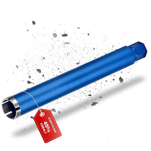 4 Inch Wet Diamond Core Drill Bit for Concrete, 15" Drilling Depth, 45% Cobalt HRC 70 Concrete Drill Bit, 1-1/4-7" Thread, Laser-Welded Core Drill Bits for Masonry, Brick, Mortor,Block in Saudi Arabia