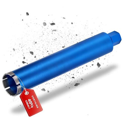 4 Inch Wet Diamond Core Drill Bit for Concrete, 15" Drilling Depth, 45% Cobalt HRC 70 Concrete Drill Bit, 1-1/4-7" Thread, Laser-Welded Core Drill Bits for Masonry, Brick, Mortor,Block in Saudi Arabia