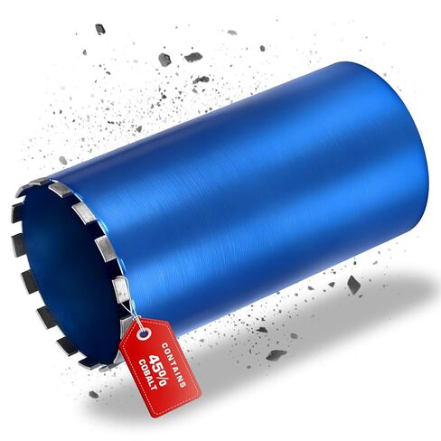 4 Inch Wet Diamond Core Drill Bit for Concrete, 15" Drilling Depth, 45% Cobalt HRC 70 Concrete Drill Bit, 1-1/4-7" Thread, Laser-Welded Core Drill Bits for Masonry, Brick, Mortor,Block in Saudi Arabia