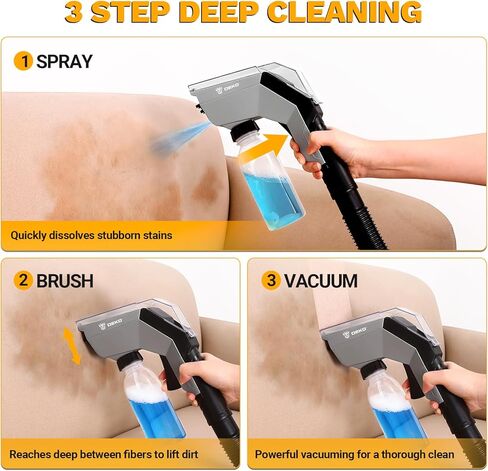 DEKOPRO Shop Vacuum Wet and Dry: 4 جالون 3 Peak HP Portable Shop vac، مكنسة السيارة مع خرطوم 1-1/4 بوصة 4 قدم، سلك 6 قدم، مكنسة كهربائية جافة ورطبة للمنازل والحيوانات الأليفة والسيارات in Kuwait