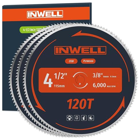 6-1/2-Inch 140 Tooth Plywood, Softwood, OSB Cutting Circular Saw Blade with 5/8 Inch Arbor, 1/2" 5/8" Bushing - 3 Pack in Kuwait