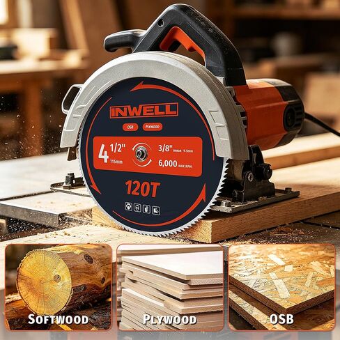 6-1/2-Inch 140 Tooth Plywood, Softwood, OSB Cutting Circular Saw Blade with 5/8 Inch Arbor, 1/2" 5/8" Bushing - 3 Pack in Kuwait