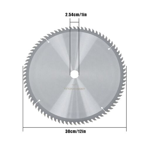 kimllier 1Pcs 12 Inch 80 Teeth Metal Cutting Saw Blade Wood Cutting Circular Saw Blade with 25.44 MM Arbor Fit for Wood Plastic Metal Tile Cutting in Kuwait