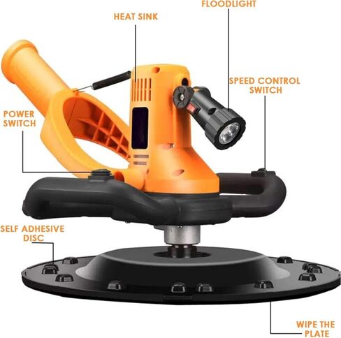Electric Concrete Grinder Electric Plaster Mortar Cement Putty Trowel, Wall Smoothing Polishing Machine7-inch Concrete Surface Grinder, 6 Speed Adjustment, 2680W Motor in Kuwait