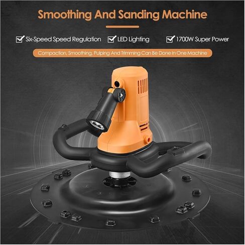 Electric Concrete Grinder Electric Plaster Mortar Cement Putty Trowel, Wall Smoothing Polishing Machine7-inch Concrete Surface Grinder, 6 Speed Adjustment, 2680W Motor in Kuwait