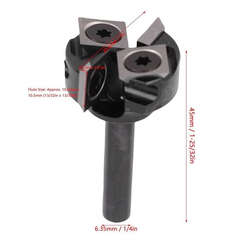 YWBL-WH Slab Flattening Router Bit, Carbide Material, 1/4 Shank, 1in Cutting Diameter for CNC and Milling Machine Use, Ideal for Professional Woodworkers in Kuwait
