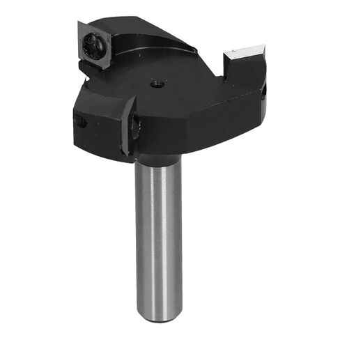 Spoilboard Surfacing Router Bit 3 Wood Planer Bits High Strength Carbon Steel CNC Woodworking Tools for Slab Flattening and Planing Silver Black Yellow 1/2in Shank in Kuwait