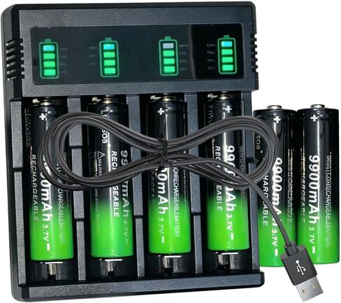 Smart Universal USB 18650 Battery Chargers Button Top Set for Flashlights,Headlamps,Doorbells,RC Cars,Outdoor Garden Lights,etc in Kuwait