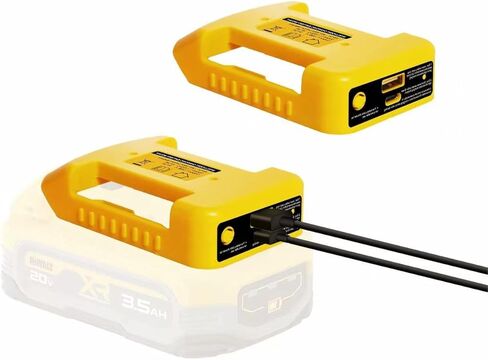 2 حزمة محول شاحن USB متوافق مع بطارية ديوالت 20 فولت، حامل بطارية مع شحن USB-C ومنفذ USB-A، محول موصل الطاقة (محول فقط) in Kuwait