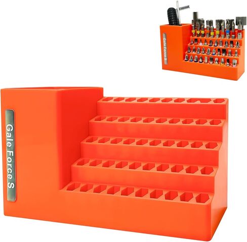 Gale Force S 50-Slot drill bit Organizer, Ideal for Garage and Workshop - Holds Impact and 1/4" Hex Bit, Hex Keys, and other tools. Wall and Workbench Mountable. in Kuwait