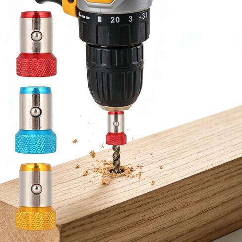 6pcs Strong Magnetic Screw Ring Holders, 2 Styles Removable Hex Screwdriver Head Magnetic Rings for Drill Bits Power Tools Home Repair Machinery Operations and Woodworking in Kuwait
