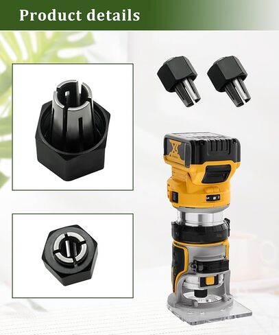 2PCS N693118 A24215SV Router Collet Chuck 1/4in 6.35mm With Nut Assembly Fits For Dewalt DCW600B、DCW600B-CA、DWP611、DWP611PK And Porter Cable 450、450PK、4512 in Kuwait