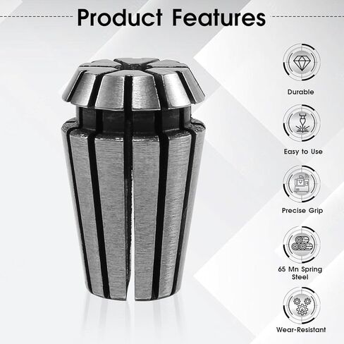 ER11 3/16" Spring Collet, 65Mn Spring Steel Precision Router Collet for CNC, Milling, Engraving & Lathe Tool Holding in Kuwait