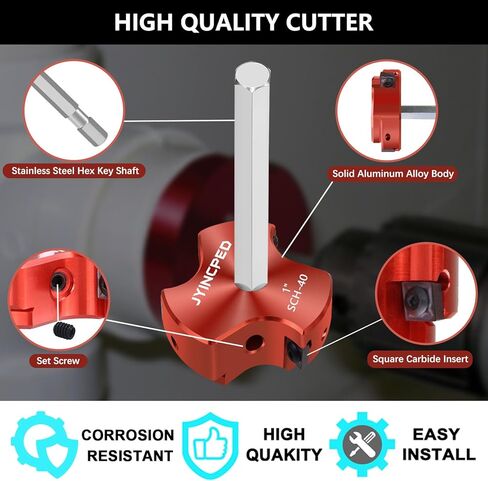1 Inch PVC Pipe Reamer with Triple Blade, PVC Socket Saver Fitting Saver with 1/4-Inch Hex Shaft, Plastic Pipe Fitting Reamer Plumbing Tool for Sch.40 CPVC ABS Socket Hub,Fit Standard 1/2" Drills in Kuwait