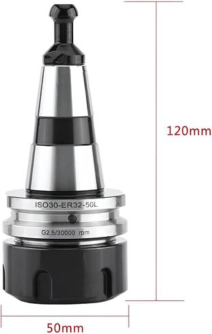 5 قطعة ISO30 ER32-50L أداة حامل ISO30 ER32-50L التوازن كوليت مخرطة تشاك G2.5 30000RPM CNC أداة حامل الفولاذ المقاوم للصدأ مع سحب مسمار طحن مخرطة in Kuwait