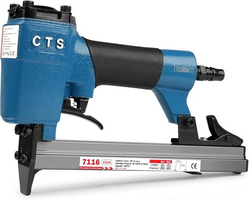 CTS 7116 مسدس تنجيد هوائي لـ 22 مقياس 71 سلسلة 3/8 بوصة (9 مم) تاج 1/4 بوصة إلى 5/8 بوصة (6.0-16.0 مم) طول دبابيس، دباسة هواء للأثاث والديكور الداخلي in Kuwait