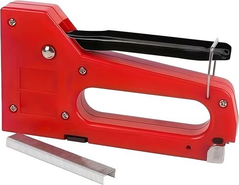 Woodworking Manual Staple Gun, Hand Tool Set, Includes Stapler and Staples, Non-Powered and Non-Electric, Suitable for 4-8mm (0.16-0.32 Inches) Long Staples, for DIY Furniture in Kuwait
