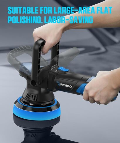 Mini Polisher, RAYBAO 2/1.5 inch Cordless Polisher with 2pcs 2.0Ah Battery, 6 Speeds, Works as DA & RO Polisher, Super Lightweight, 53 Accessories, Polisher for Car Detailing, Polishing, Waxing in Saudi Arabia