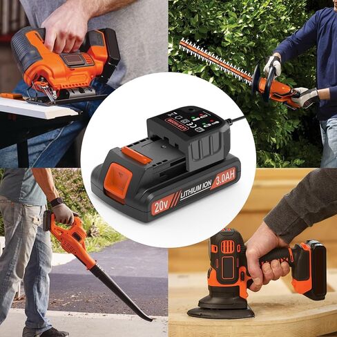 20V Charger Compatible with Black and Decker 20V Max Lithium Battery LBXR20 LBXR2020 Charger Replacement for Battery Charger LCS1620 BDCAC202B for Drill Battery in Kuwait