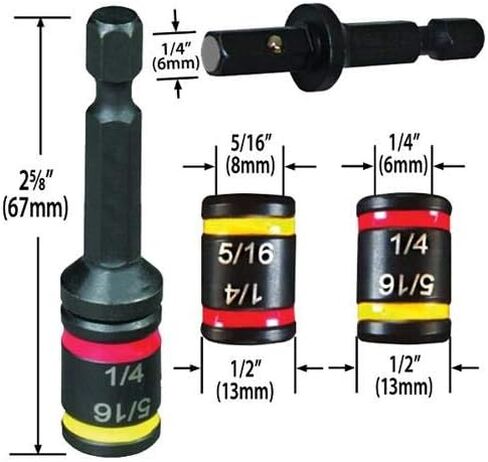 الطول الجديد Malco MSHLC 1/4 & 5/16 x 2-5/8 بوصة (67 ملم) محرك ظرف سداسي مزدوج الجوانب in Kuwait