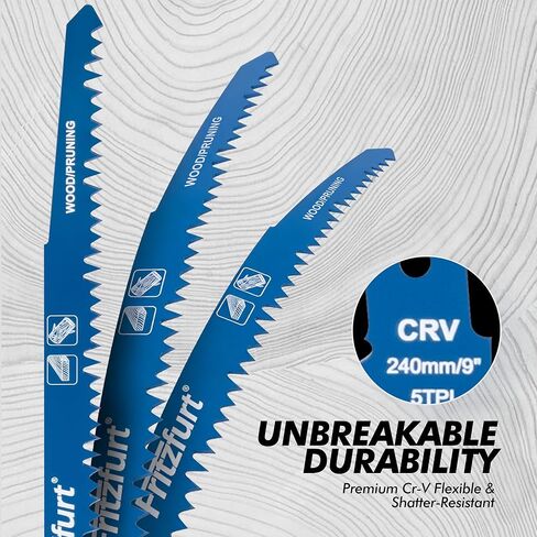 12PCS Wood Pruning Reciprocating Saw Blades Set,6" 9" 12" Woodcutting Saw Blades Premium CR-V Steel Saw Blades with Storage Case in Kuwait