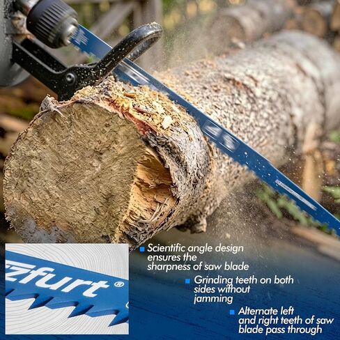 12PCS Wood Pruning Reciprocating Saw Blades Set,6" 9" 12" Woodcutting Saw Blades Premium CR-V Steel Saw Blades with Storage Case in Kuwait
