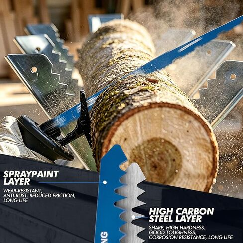 12PCS Wood Pruning Reciprocating Saw Blades Set,6" 9" 12" Woodcutting Saw Blades Premium CR-V Steel Saw Blades with Storage Case in Kuwait