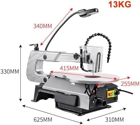 Scroll Saw Jigsaw,Carving Saw Wire Saw Dust-Free Saw Cutting Machine,Woodworking Table Saw w/20 Saw Blades, LED Lighting Low Noise Speed Adjustment in Kuwait
