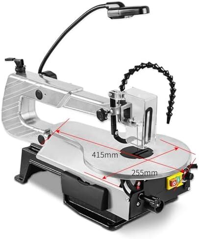 Scroll Saw Jigsaw,Carving Saw Wire Saw Dust-Free Saw Cutting Machine,Woodworking Table Saw w/20 Saw Blades, LED Lighting Low Noise Speed Adjustment in Kuwait
