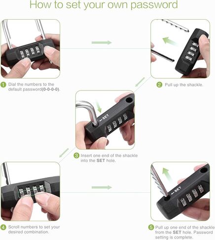 KeeKit Combination Padlock, 4 Digit Resettable Combo Lock with Adjustable Shackle, Waterproof Lock for School, Employee, Case, Toolbox, Fence, Gym & Sports Locker, Gate - Sliver in Saudi Arabia