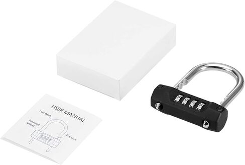 KeeKit Combination Padlock, 4 Digit Resettable Combo Lock with Adjustable Shackle, Waterproof Lock for School, Employee, Case, Toolbox, Fence, Gym & Sports Locker, Gate - Sliver in Saudi Arabia