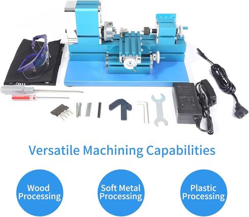 Power metal lathes (24, Watts),Hobby use, small size, mini metal lathes, garage workshop tools,timber metal friendly,W103MA in Kuwait