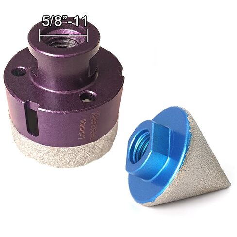 Diamond Core Drill Bits Set 1/4"~2-1/2"+3/8" Finger Milling Bit + 2" Diamond Beveling Chamfer Bit + Adapter Vacuum Brazed Drill Bit for Porcelain Tile Ceramic Granite Stone Marble in Saudi Arabia