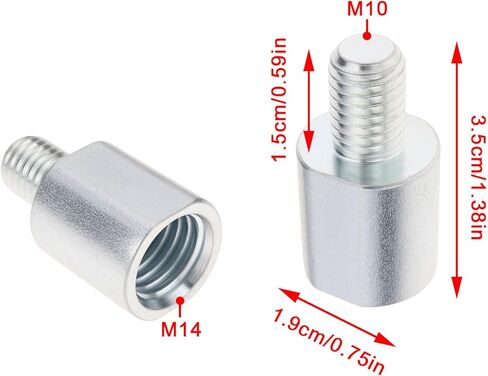 2 قطعة محول خيط M14 أنثى إلى M10 ذكر لمطاحن الزوايا in Kuwait