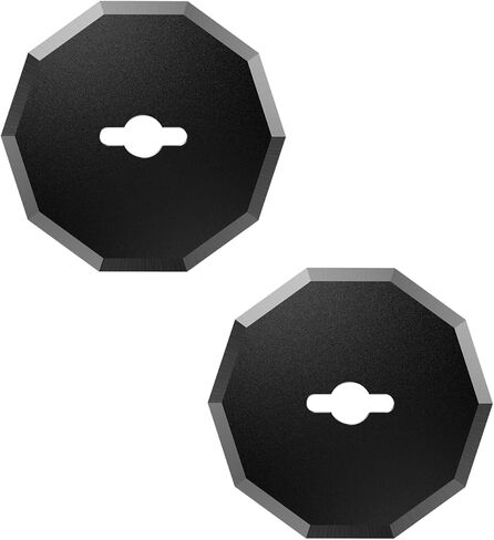 HOTO 2PCS شفرات دوارة بديلة مطلية بالتيتانيوم لمقص HOTO Edgeflow الكهربائي، متين وحاد، إعادة ملء شفرة قطع الورق المقوى للكرتون، القماش DIY، السجاد، الجلد، الورق، البلاستيك in Kuwait