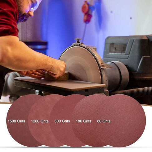 uxcell 8pcs 12-Inch PSA Sanding Discs, 2000 Grits Aluminum Oxide Self Adhesive Stick Back Sandpapers, No-Hole Round Wet/Dry Sander Papers, Sand Auto Car Paint, Wood, Metal in Saudi Arabia