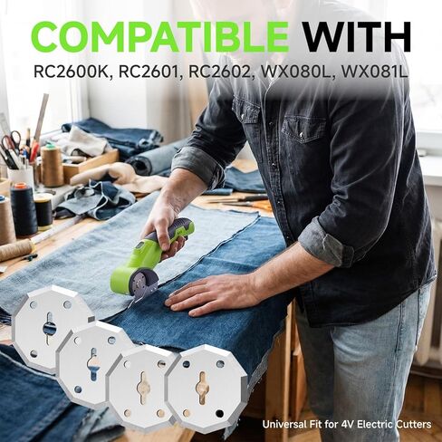 4 شفرات دوارة بديلة متوافقة مع مقص كهربائي لاسلكي Worx WX082L 4V ZipSnip، شفرات بديلة WA2300 1-1/2 بوصة تناسب RC2600K RC2601 RC2602 WX080L WX081L in Kuwait