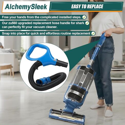 مقبض خراطيم بديل CU530 لمكنسة Shark Navigator Rotator Lift-Away العمودية ZU560 أزرق، UV730، UV725، UV725 26، ZU561، ZU562، UV725 رمادي، UV650، CU520 خرطوم بديل منتصب للتنظيف بالمكنسة الكهربائية in Kuwait