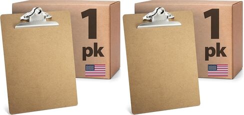 Officemate Recycled Wood Clipboard, 6 Inch Clip, 1 Pack Clipboard, Letter Size (9 x 12.5 Inches), Brown (83100) in Saudi Arabia