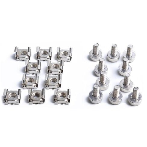 Metal M5 x 16 Mounting Screws and Cage Nuts for Square Hole Racks Cabinet, 10PCS in Kuwait