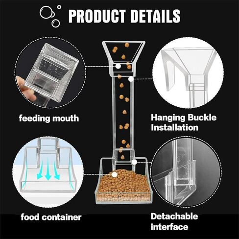 Fish Feeding Tube and Dish, Acrylic Fish Feeder Brine Shrimp Food Feeding for Fish Tank Aquarium Shrimp Accessory in Kuwait