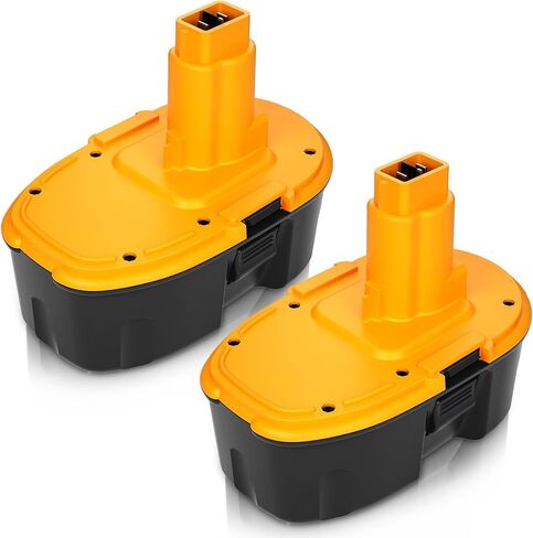2 حزمة 4.5Ah Ni-Mh DC9096 بطارية بديلة لبطارية Dewalt 18V DC9098 DC9099 DW9095 DW9096 DW9098 DW9099 DE9039 DE9095 DE9096 DE9098 DE9503 (أصفر) in Kuwait