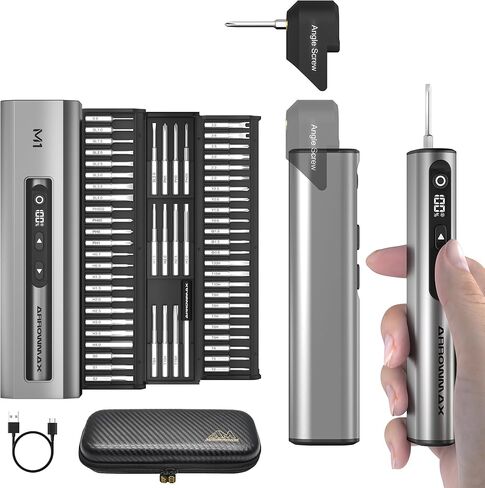 AM ARROWMAX Mini Electric Screwdriver & Removable Angle Screw, 60 in 1 7.4V Precision Electric Screwdriver Set, Repair Tool Set For Phone Camera Watch Laptop (M1 PRO PLUS) in Kuwait