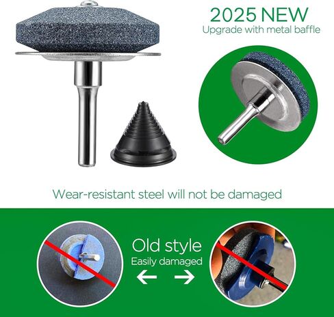3 Pieces Lawnmower Blade Sharpener, Universal Multi-Sharp Rotary Lawn Mower Blade Sharpener with Balancer for Any Power Hand Drill,high Temperature Resistance and Hardness in Kuwait