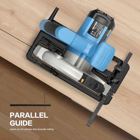11A Circular Saw Corded, 6000RPM Electric Circular Saw with Laser Guide, Adjustable Cutting Depth 2-1/2" (90°) to 1-7/8" (45°), 7-1/4" Blade, Carpentry Tool for Wood Plastic Precision Cutting in Kuwait