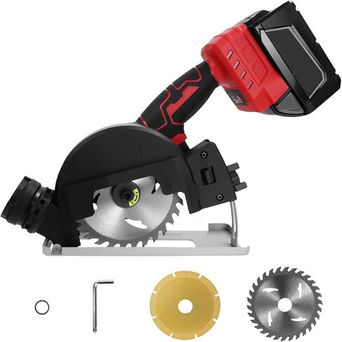 Mini Circular Saw for Milwaukee 18V Battery, 12000RPM 4 Inch Small Brushless Circular Saw, Cutting Depth 0.8"(20mm) for Wood, Soft Metal, Plastic, Drywwall, Tile Cuts(No battery) in Kuwait